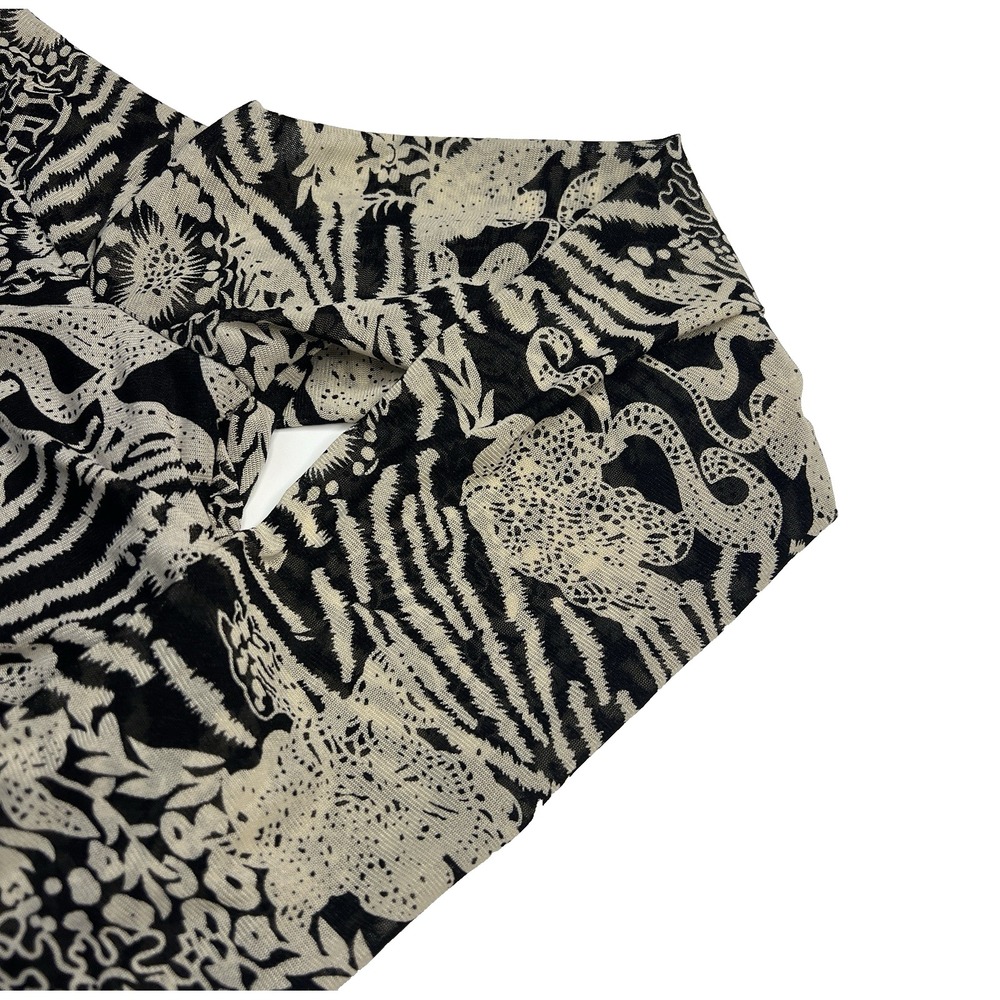 Vtg Y2K Kay Celine Women M Bodycon Top Artsy Rouched Sexy Whimsy Rave Party - Picture 4 of 10